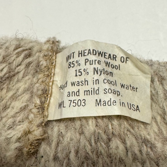 Vintage Wool Blend Knit Beanie - Picture 4 of 6